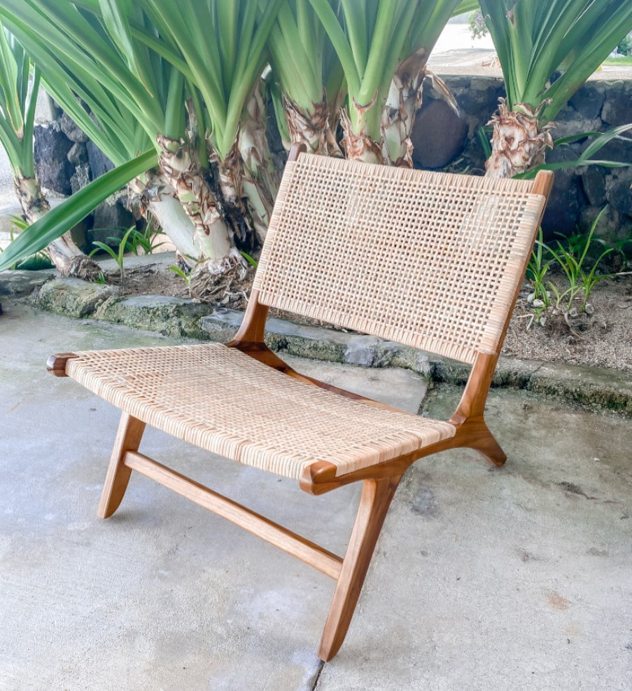 Teak Chair & Rattan Chair