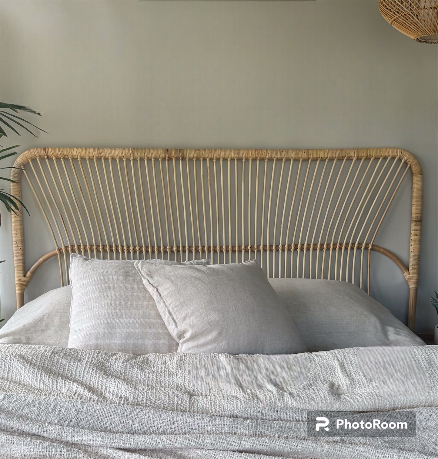 Cal King Rattan Headboard