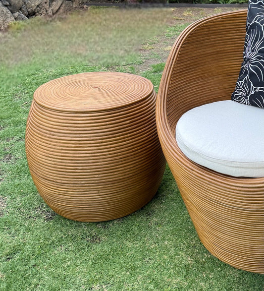 Dark Rattan side Table